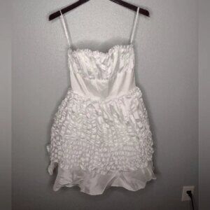 Vintage Betsey Johnson Mini Strapless Dress Glitter Fairy Whimsical Prom MM